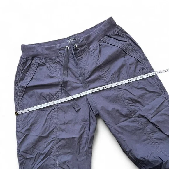 Calvin Klein Performance Cargo Capri Navy Drawstring Tapered Leg Pants Size M - Picture 4 of 6